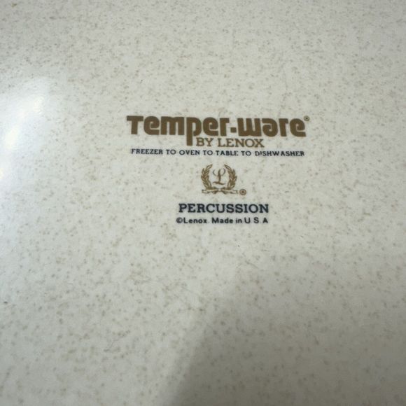 Set Of 3 Lenox Temper-Ware Percussion 10 1/2" Dinner Plate, Oven to Table, 1970s - Picture 16 of 16